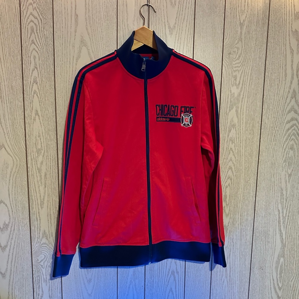 Vintage ADIDAS Chicago Fire Red Full-Zip Track Jacket Red Men’s M